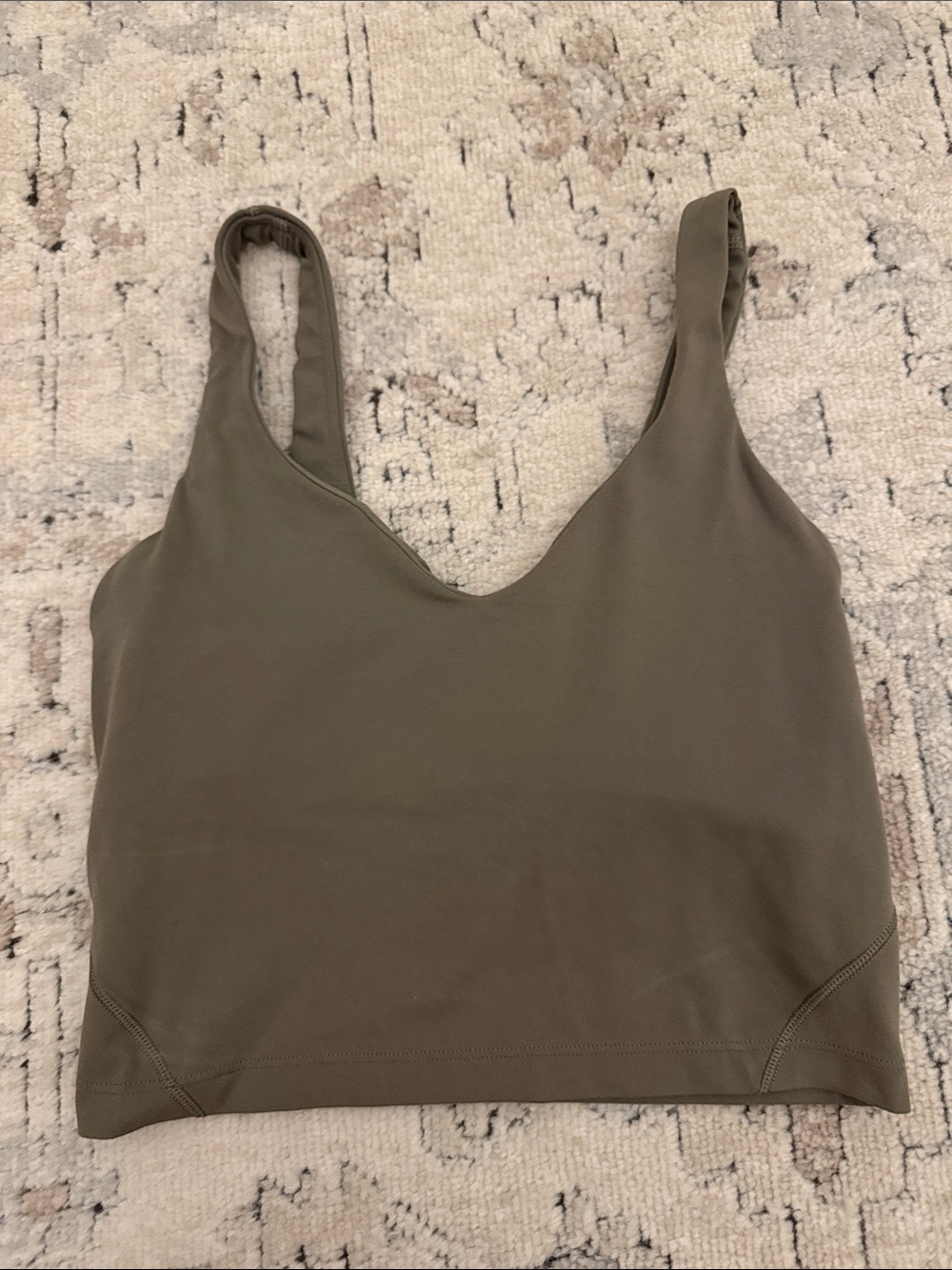 lululemon athletica olive green tank top